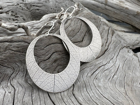 Leaf Print Earrings XL