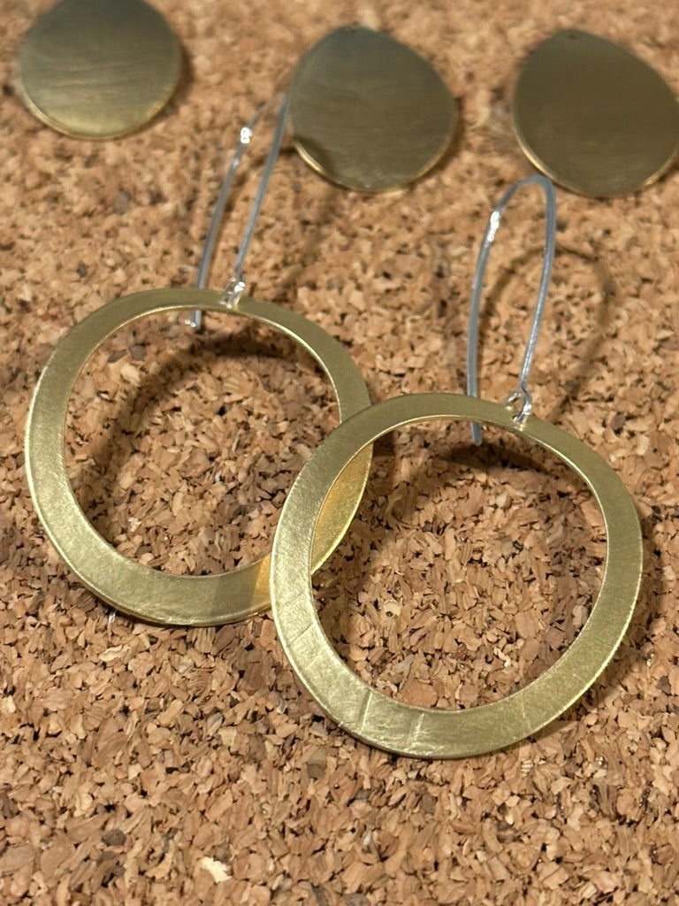 Brass Hoop Earring