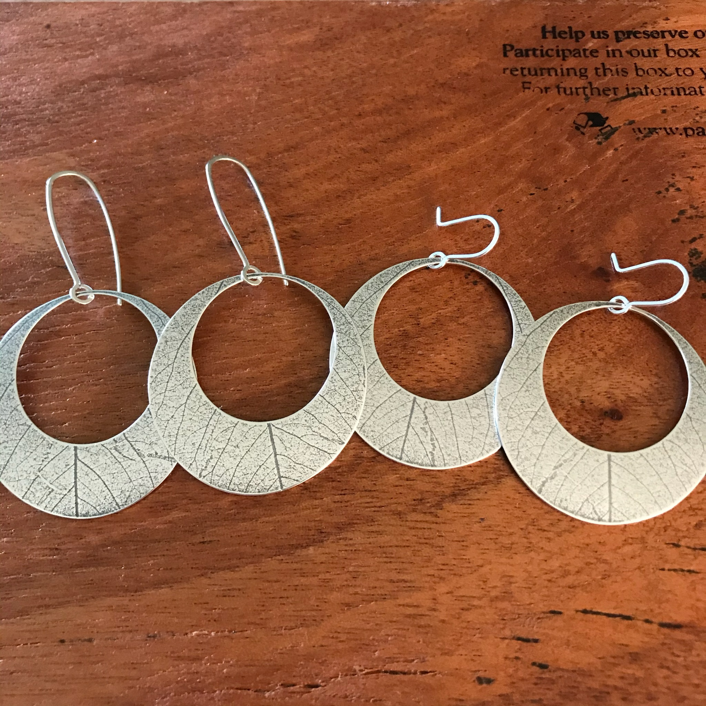 Leaf Print Earrings XL