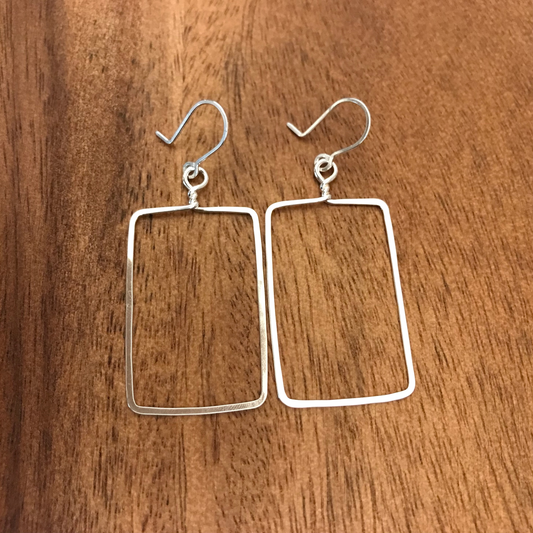 Wide Rectangle Earrings