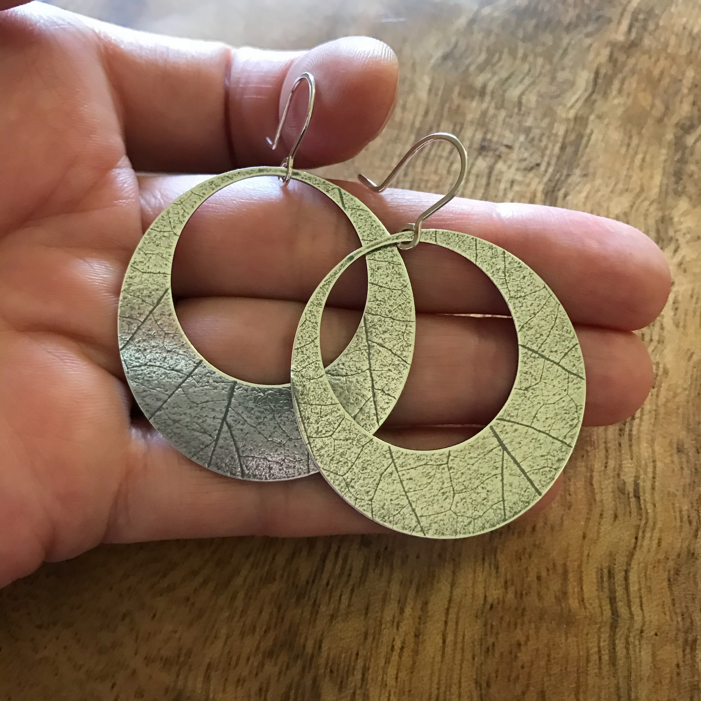 Leaf Print Earrings XL