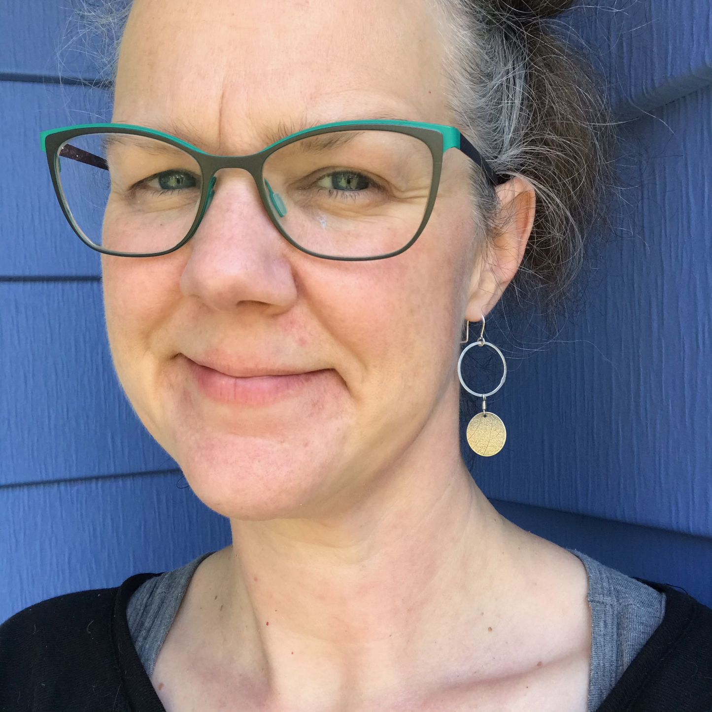 Leaf Print Drop Earrings