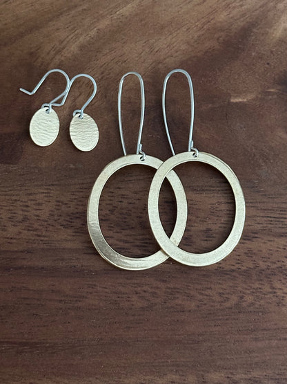 Brass Hoop Earring