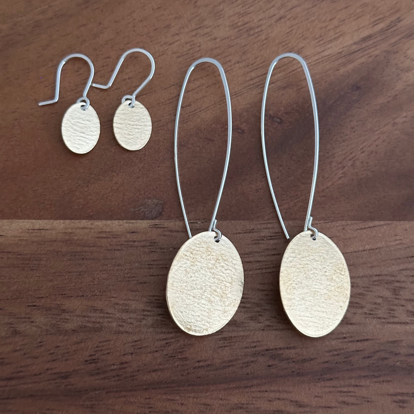 Oval Brass Earring